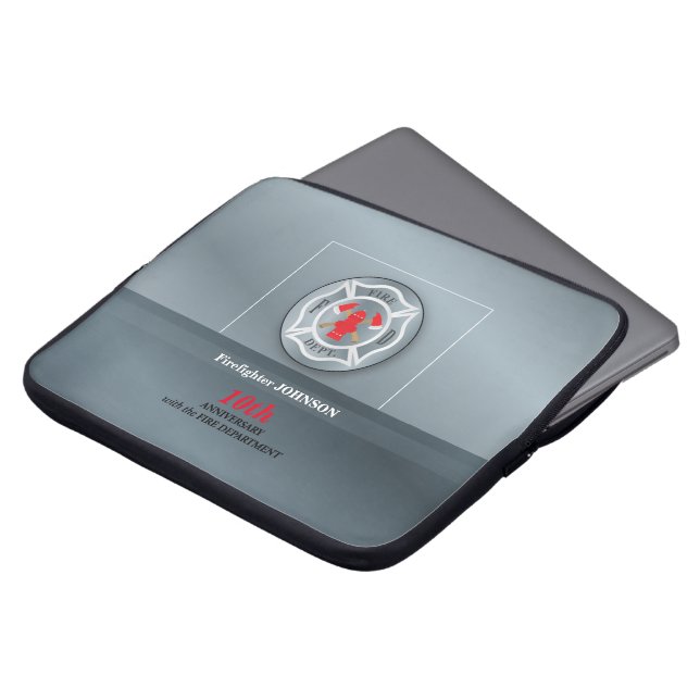 Angepasste, Jubiläumsfeier mit Feuerwehr Laptopschutzhülle (Vorne Oben)
