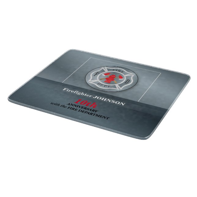 Angepasste, Jubiläumsfeier mit Feuerwehr Schneidebrett (Ecke)