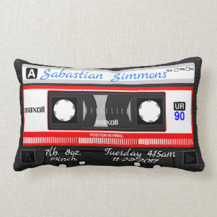 Angepasste Kassette Mixtape Geburt, Jeder Tag Kiss Lendenkissen