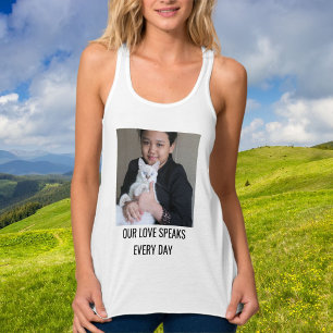 Angepasste Katzenmutter Familien-Tier-Foto Cute Wh Tank Top