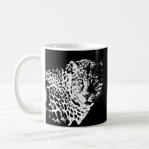 Angepasste Leopard-Gesichtstiere - Trendy Template Kaffeetasse