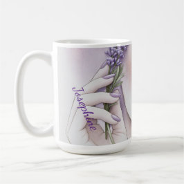 Angepasste lila violette Frau Elegante Schönheit Kaffeetasse