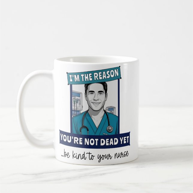 Angepasste männliche Krankenschwester - Grund, war Kaffeetasse (Links)