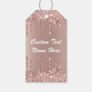 Angepasste Markierungen für den Textnamen Rose Gol Geschenkanhänger