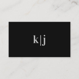 Angepasste minimale moderne Monogramm QR Visitenkarte