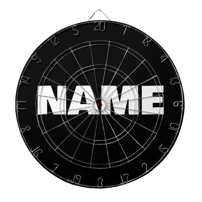 Angepasste minimalistische Initialnamen Dartscheibe (vorne)