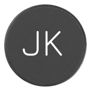 Angepasste minimalistische Initialnamen Eishockey Puck