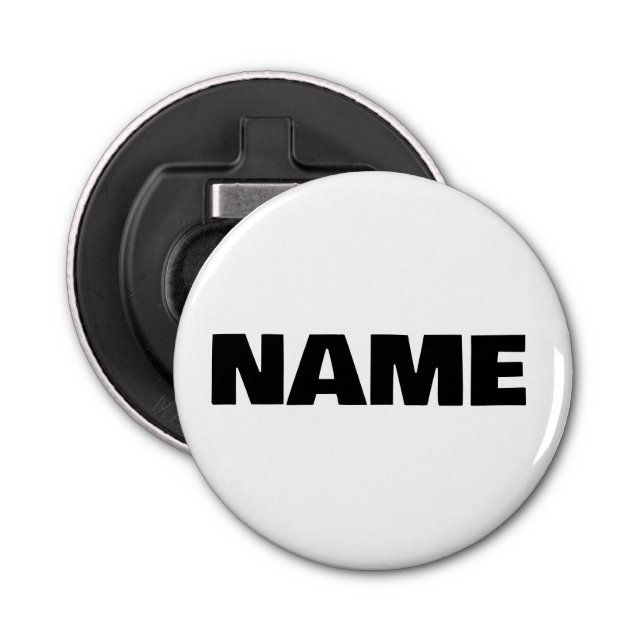 Angepasste minimalistische Initialnamen Flaschenöffner (Vorderseite)