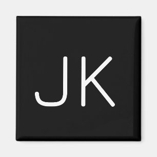 Angepasste minimalistische Initialnamen Magnet