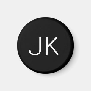 Angepasste minimalistische Initialnamen Magnet