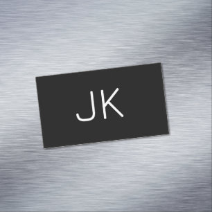 Angepasste minimalistische Initialnamen Magnetische Visitenkarte