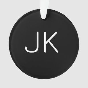 Angepasste minimalistische Initialnamen Ornament