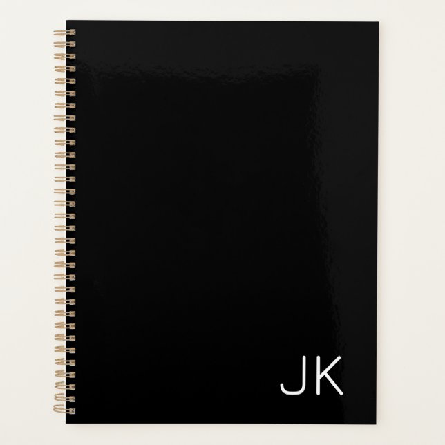 Angepasste minimalistische Initialnamen Planer (Vorderseite)