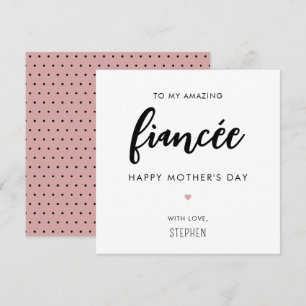 Angepasste Minimalistische und moderne Fiancée Mot Karte
