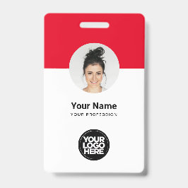 Angepasste Mitarbeiter Moderne ID Card Red QR Abze Ausweis