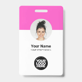 Angepasste Mitarbeiter Moderne ID-Karte Rosa QR-Ab Ausweis