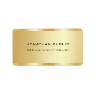 Angepasste moderne, elegante Template-Gold-Adresse Adressaufkleber