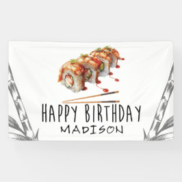 Angepasste moderne minimalistische Sushi Erwachsen Banner