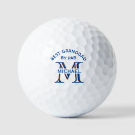 Angepasste Monogramm Name Best Granddad by Par Golfball