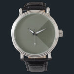 Angepasste Moosgrüne Diagonaluhr Armbanduhr<br><div class="desc">Mit dieser eleganten Moss Green Diagonal Watch, bei der moderne Farbtheorie auf minimalistisches Design trifft, können Sie einen Eindruck machen. Mit einer subtilen Diagonalunterteilung, einer Seitenmatte und der anderen gesprenkelt, erfasst dieses Uhrwerk Balance und Bewegung auf einen Blick des Single. Der erdige, aber raffinierte Ton macht es zum idealen Ort...</div>
