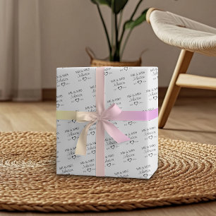 Angepasste Mr. & Mrs. Paares Jahrestag Geschenkpapier