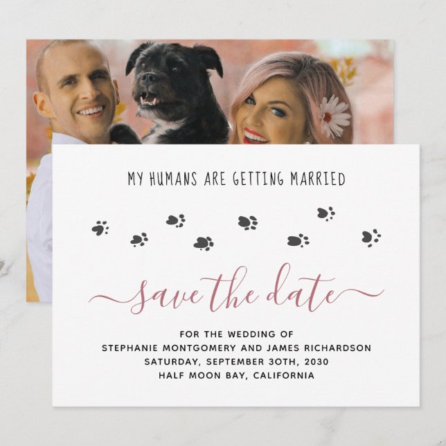 Angepasste Mütter verheiratet Foto Hochzeit von Ha Save The Date (Vorne/Hinten)