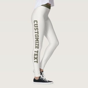 Angepasste neutrale dunkle Olive Frauen Spaß Athle Leggings