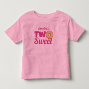Angepasste Niedlich zwei süße Donut-2-Geburtstagsm Kleinkind T-shirt