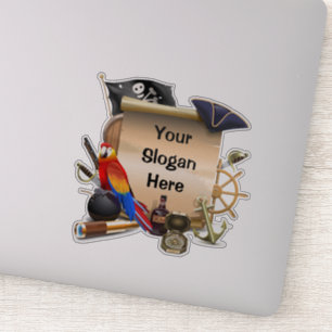 Angepasste Piraten-Karte Aufkleber