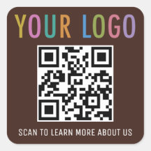 Angepasste QR-Code-Aufkleber mit Logoschokolade br