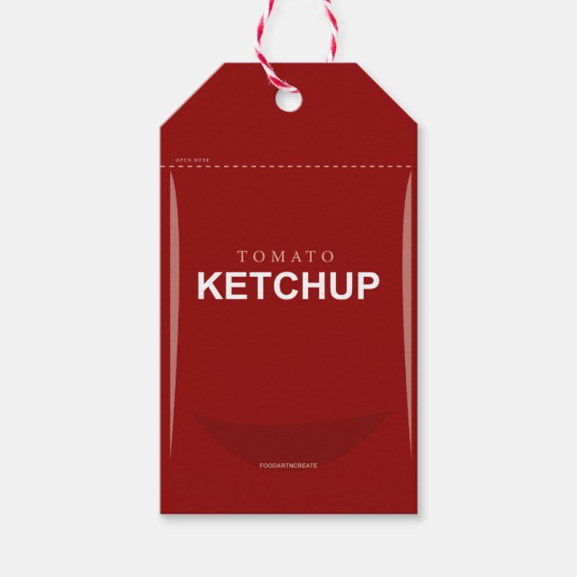 Angepasste Red Tomato Ketchup-Geschenkmarke Geschenkanhänger (Vorderseite)