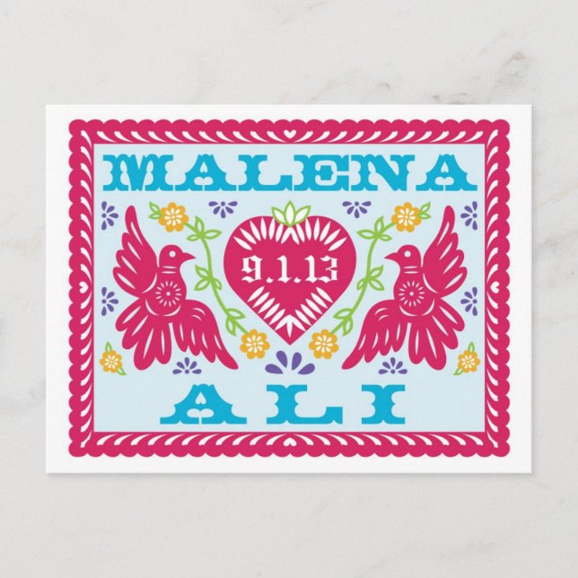 Angepasste Save the Date Postkarte (Vorderseite)