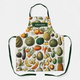 Angepasste Schürze mit Obst- und Legummuster