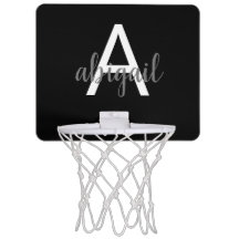 Angepasste schwarze, moderne Monogramm Name Girly