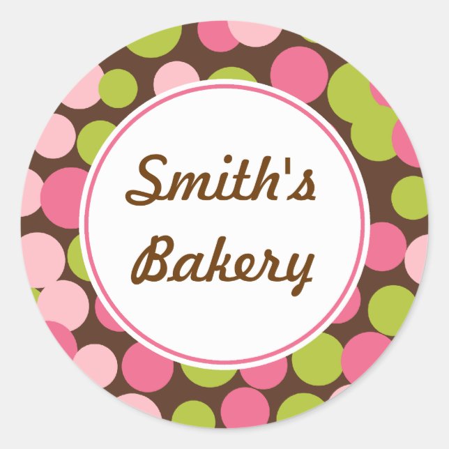 Angepasste Strawberry-Limon Dots-Aufkleber Runder Aufkleber (Vorderseite)