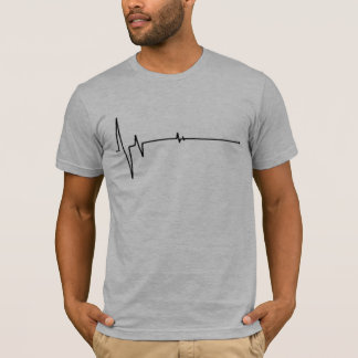 Angepasste T-Shirt der Männer Flatline Graus das