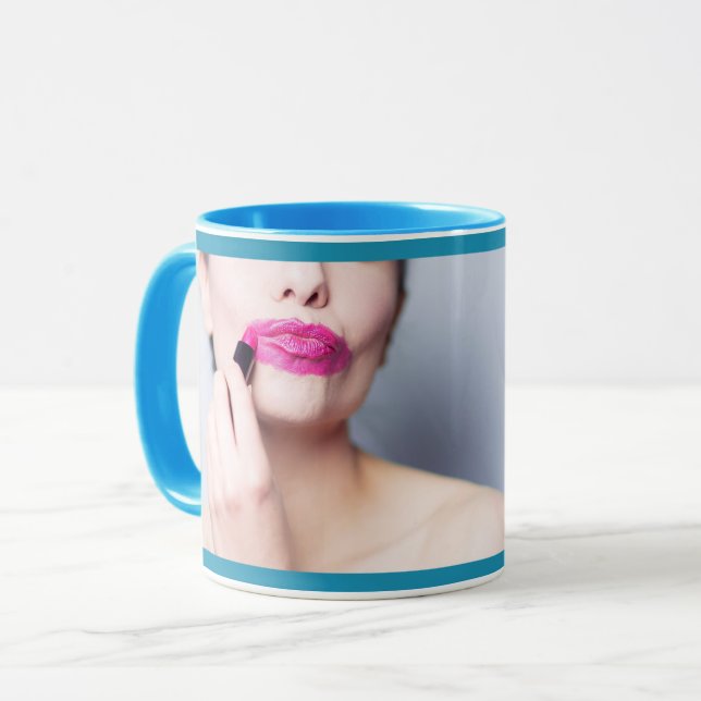Angepasste Tasse für Funny Misused Lipstick (Vorderseite Links)