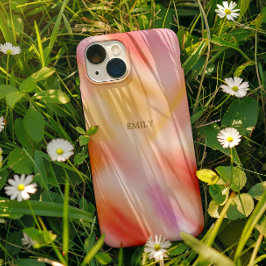 Angepasste trendy Fashion Light Pink Yellow Gefärb iPhone 16 Pro Hülle