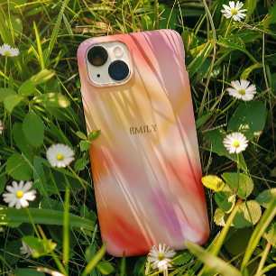 Angepasste trendy Fashion Light Pink Yellow Gefärb iPhone 16 Pro Hülle