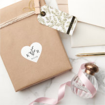 Angepasste Wedelmonogrammname Etched-Blume