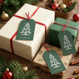 Angepasste Weihnachtsgeschenkmarke mit Abstraktem  Geschenkanhänger