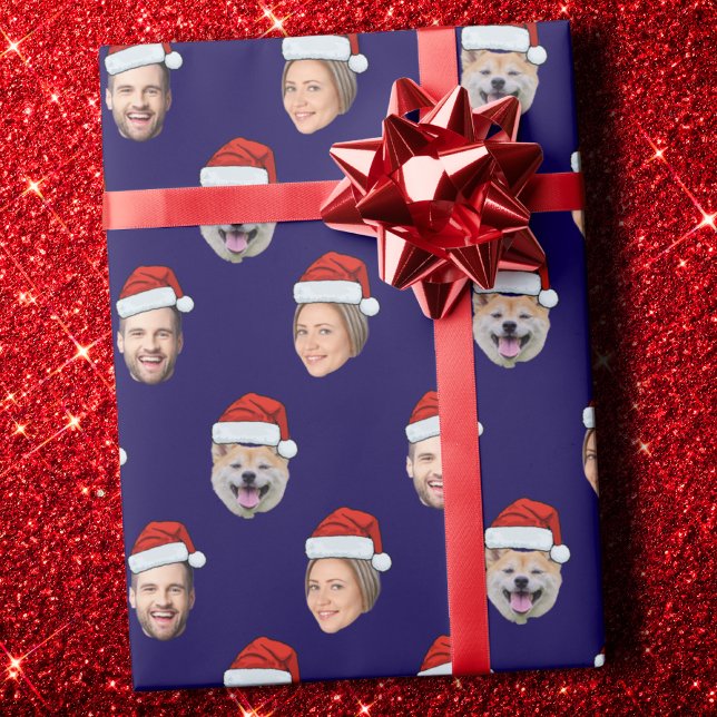 Angepasste Weihnachtsmannmütze 3 Fotos Geschenkpapier (Von Creator hochgeladen)