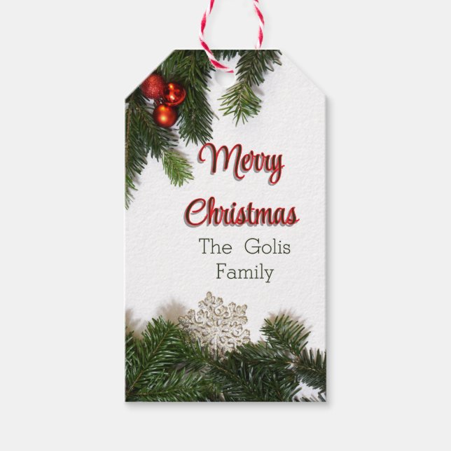 Angepasste Weihnachtsmarke Geschenkanhänger (Vorderseite)
