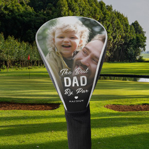 Angepasster bester Vater nach Par Foto Vatertag Golf Headcover