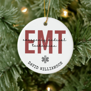 Angepasster EMT Mediziner Keramik Ornament