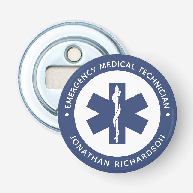 Angepasster EMT-Symbol Notmediziner Flaschenöffner (Vorderseite)