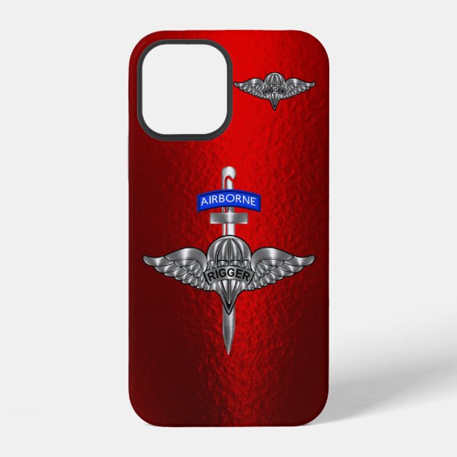 Angepasster Fallschirmrigger iPhone Hülle (Rückseite)