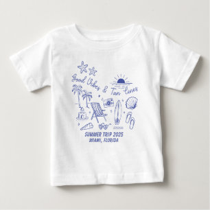 Angepasster Familien-Sommer-Strandtrip Gruppen-Mat Baby T-shirt