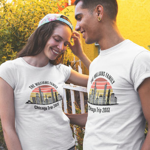 Angepasster Familienausflug zum Sonnenuntergang in T-Shirt