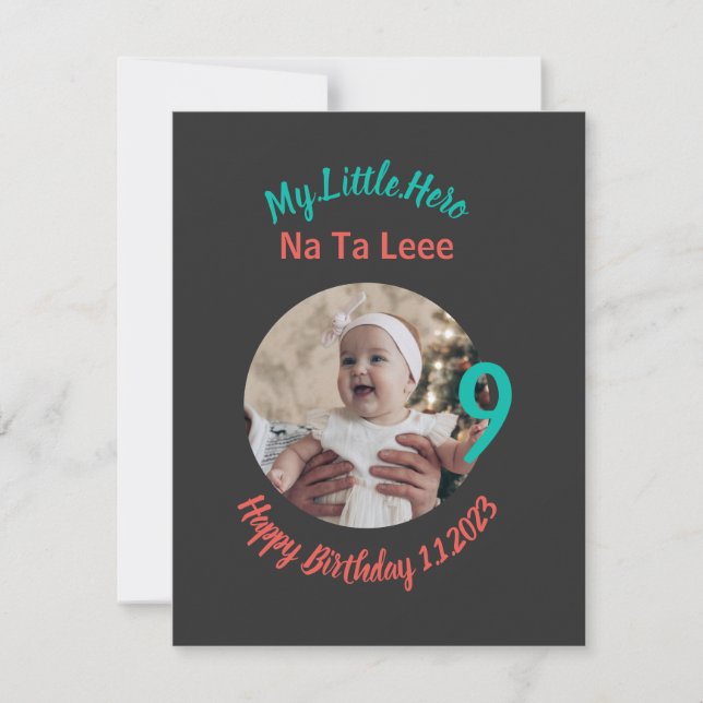 Angepasster Geburtsname mit Foto (Vorderseite)